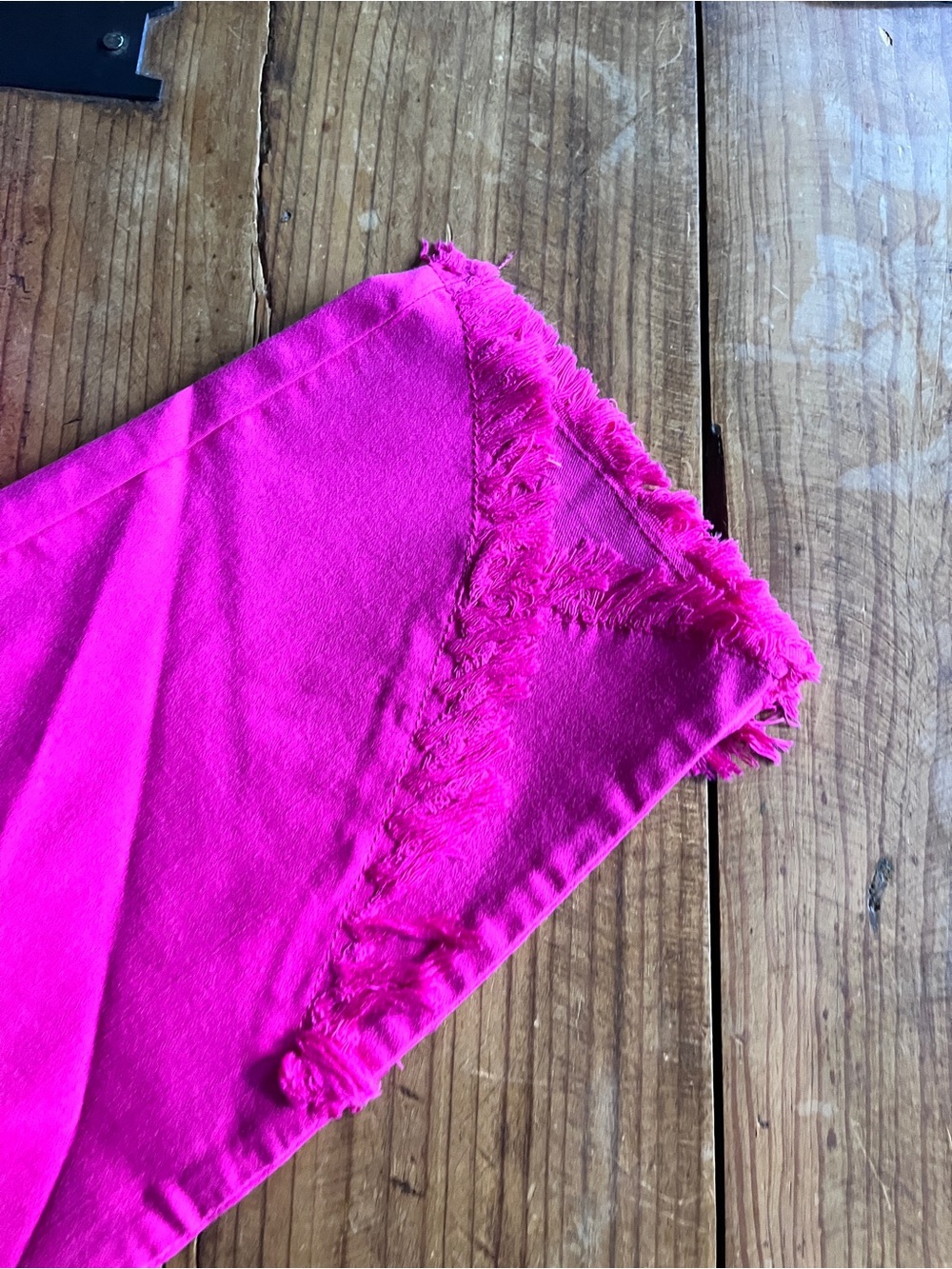 Belle by Kim Gravel Bright Pink Cropped Ankle Jeans - Picture 2 of 3